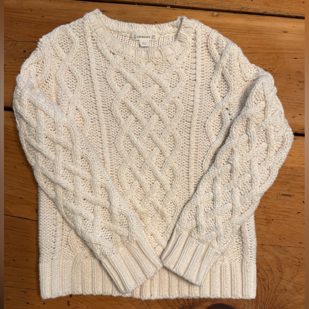 Crewcuts Cable Knit Sweater in Cream